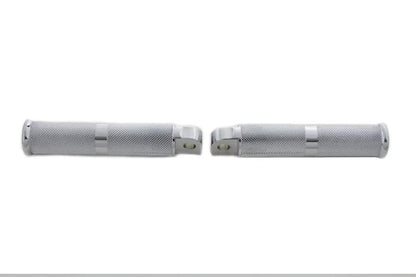 Wyatt Gatling Chrome Hollow Knurled Footpeg Set for Harley Softail Models by Wyatt Gatling