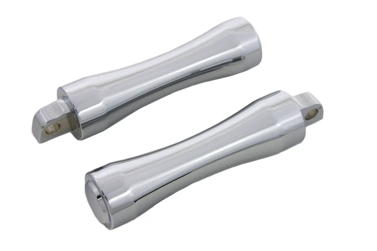Wyatt Gatling Chrome Contour End Footpeg Set for Harley-Davidson Softail Models by Wyatt Gatling