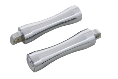 Wyatt Gatling Chrome Contour End Footpeg Set for Harley-Davidson Softail Models by Wyatt Gatling