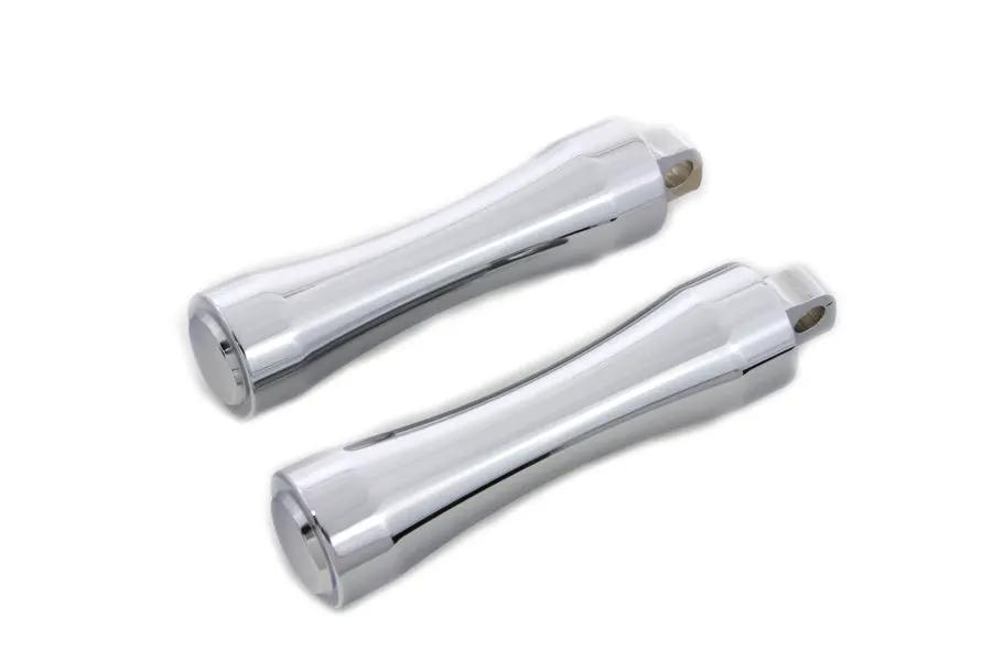 Wyatt Gatling Chrome Contour End Footpeg Set for Harley-Davidson Softail Models by Wyatt Gatling