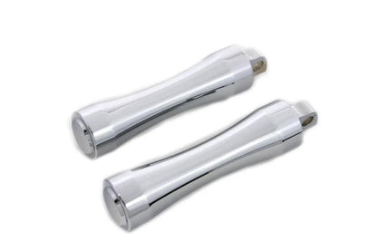 Wyatt Gatling Chrome Contour End Footpeg Set for Harley-Davidson Softail Models by Wyatt Gatling