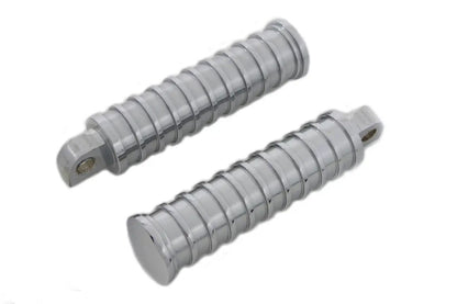 Wyatt Gatling Chrome Light Grooves Footpeg Set for Harley Softail by Wyatt Gatling