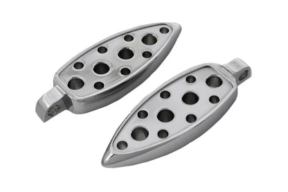 Wyatt Gatling Chrome Teardrop Footpeg Set for Motorcycle and ATV by Wyatt Gatling