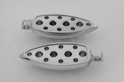 Wyatt Gatling Chrome Teardrop Footpeg Set for Motorcycle and ATV by Wyatt Gatling