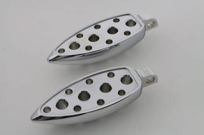 Wyatt Gatling Chrome Teardrop Footpeg Set for Motorcycle and ATV by Wyatt Gatling