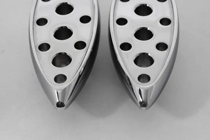 Wyatt Gatling Chrome Teardrop Footpeg Set for Motorcycle and ATV by Wyatt Gatling