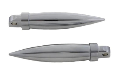 Wyatt Gatling Chrome Long Torpedo Style Footpeg Set - 7-7/8 Inches by Wyatt Gatling