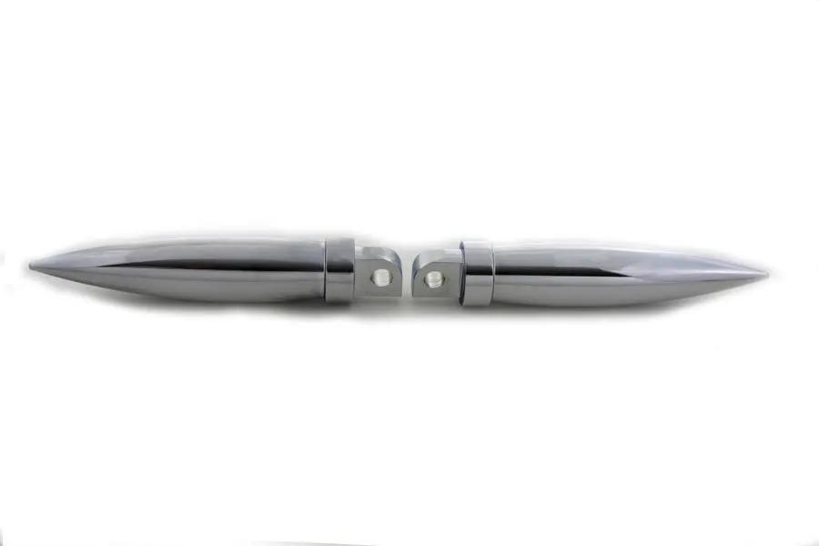 Wyatt Gatling Chrome Long Torpedo Style Footpeg Set - 7-7/8 Inches by Wyatt Gatling