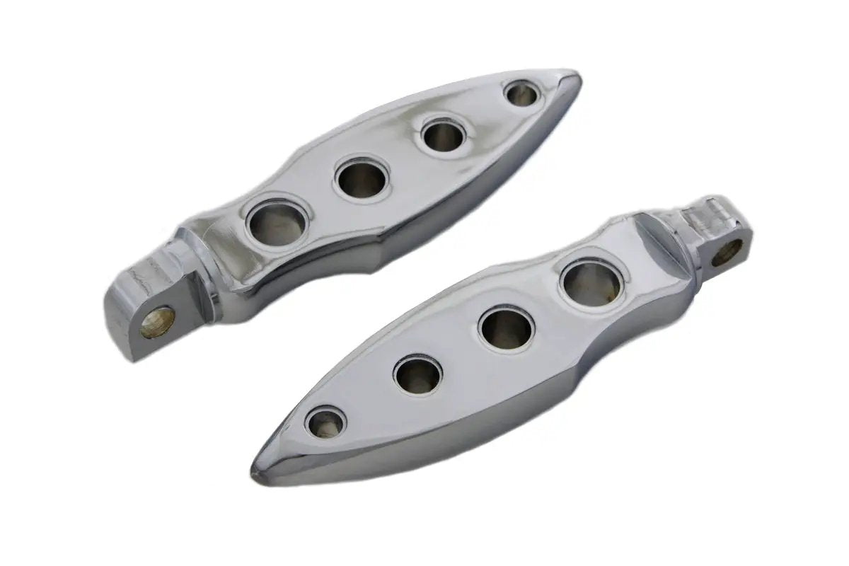 Wyatt Gatling Chrome Dagger Drilled Footpeg Set - 1/4 Inch Mount Width by Wyatt Gatling