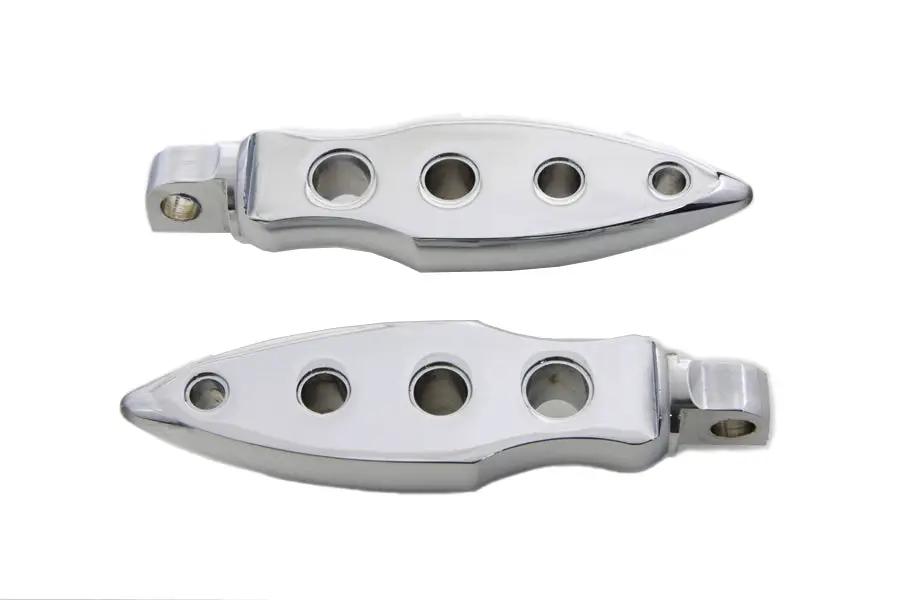 Wyatt Gatling Chrome Dagger Drilled Footpeg Set - 1/4 Inch Mount Width by Wyatt Gatling