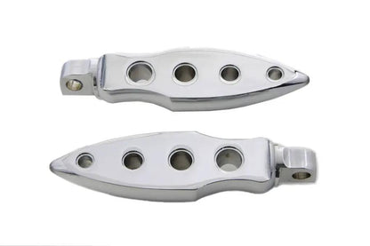 Wyatt Gatling Chrome Dagger Drilled Footpeg Set - 1/4 Inch Mount Width by Wyatt Gatling