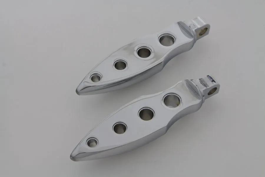 Wyatt Gatling Chrome Dagger Drilled Footpeg Set - 1/4 Inch Mount Width by Wyatt Gatling