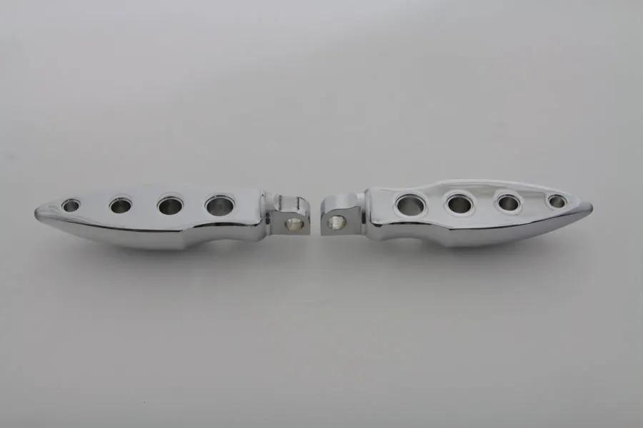 Wyatt Gatling Chrome Dagger Drilled Footpeg Set - 1/4 Inch Mount Width by Wyatt Gatling