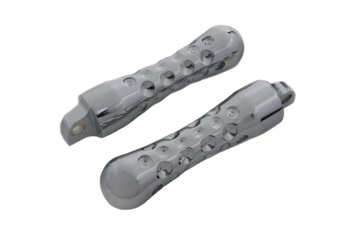 Wyatt Gatling Chrome Contour Agostinni Footpeg Set for Harley-Davidson Softail by Wyatt Gatling