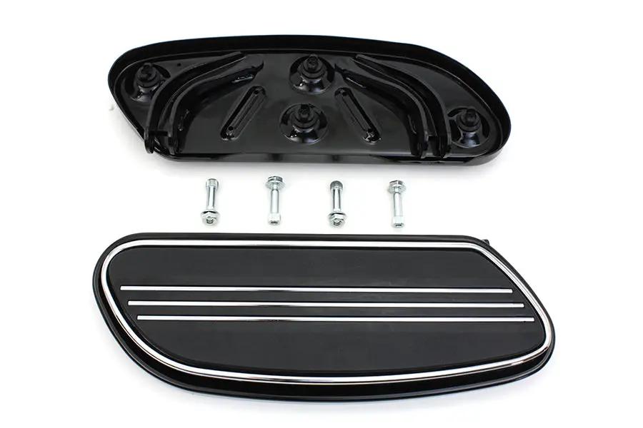 V-Twin Driver Black Footboard Set for Harley Davidson FLST Models - Part 63364 by V-Twin