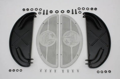 V-Twin World's Fair Half Moon Footboard Kit for Harley Davidson FL Models by V-Twin