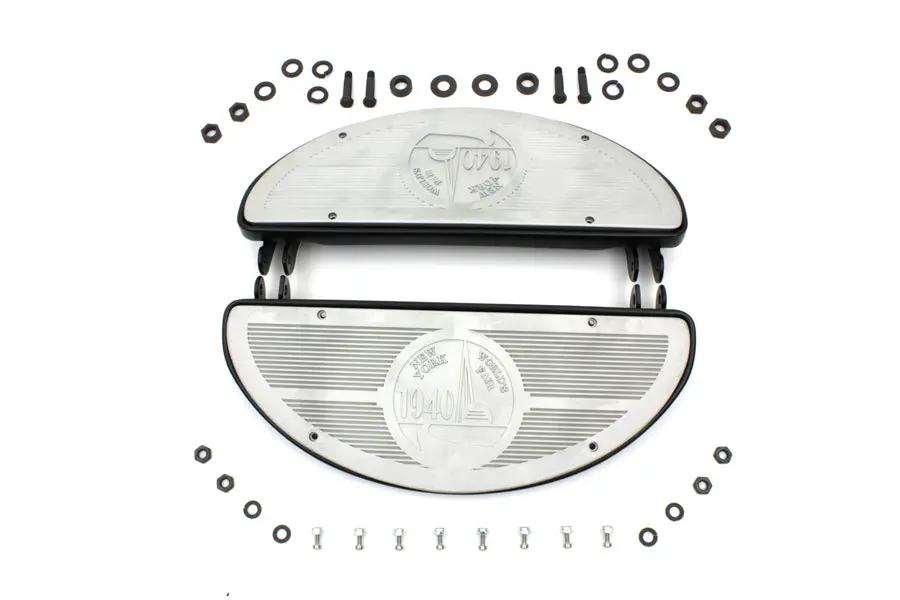 V-Twin World's Fair Half Moon Footboard Kit for Harley Davidson FL Models by V-Twin