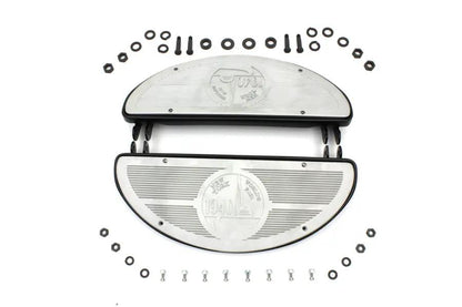 V-Twin World's Fair Half Moon Footboard Kit for Harley Davidson FL Models by V-Twin