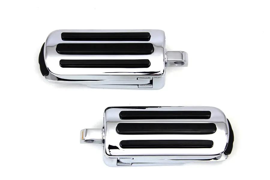 V-Twin Chrome Footpeg Set with Heel Rest for Female Mounts by V-Twin
