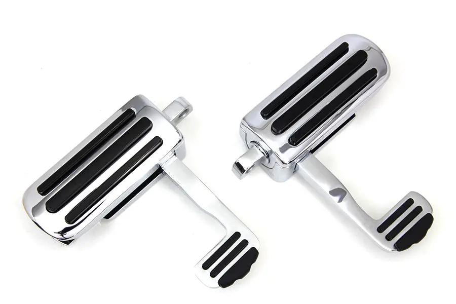 V-Twin Chrome Footpeg Set with Heel Rest for Female Mounts by V-Twin