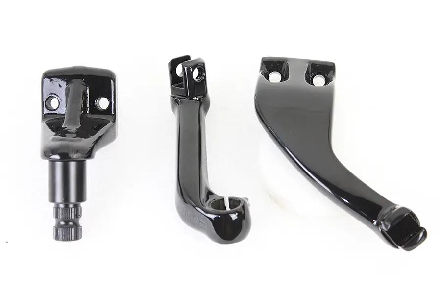V-Twin Black Driver Replica Footpeg Mount Set for Harley Davidson FXR (1982-1991) by V-Twin