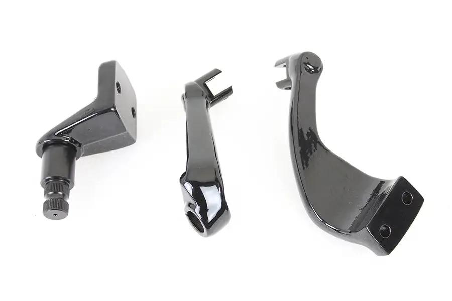 V-Twin Black Driver Replica Footpeg Mount Set for Harley Davidson FXR (1982-1991) by V-Twin