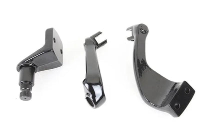 V-Twin Black Driver Replica Footpeg Mount Set for Harley Davidson FXR (1982-1991) by V-Twin