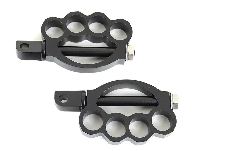 Wyatt Gatling P17-6445B Knuckle Footpeg Set in Black by Wyatt Gatling