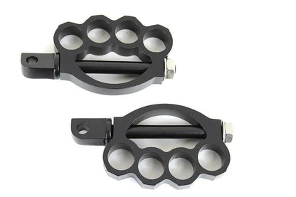 Wyatt Gatling P17-6445B Knuckle Footpeg Set in Black by Wyatt Gatling
