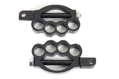 Wyatt Gatling P17-6445B Knuckle Footpeg Set in Black by Wyatt Gatling