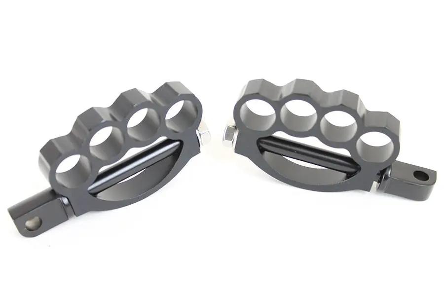 Wyatt Gatling P17-6445B Knuckle Footpeg Set in Black by Wyatt Gatling