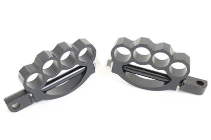 Wyatt Gatling P17-6445B Knuckle Footpeg Set in Black by Wyatt Gatling