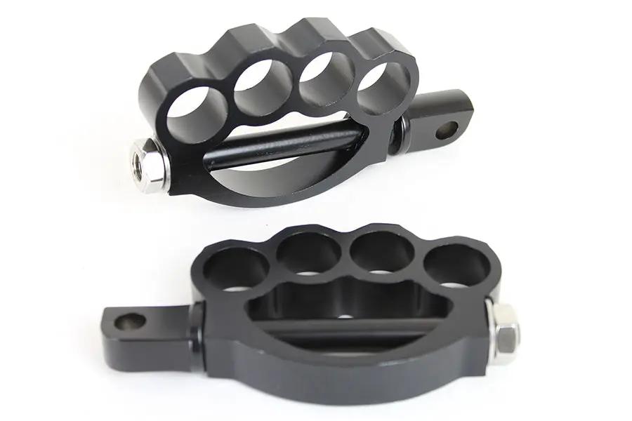 Wyatt Gatling P17-6445B Knuckle Footpeg Set in Black by Wyatt Gatling