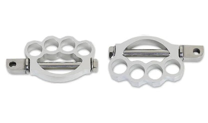 Wyatt Gatling P17-6445C Chrome Knuckle Footpeg Set for Harley-Davidson Motorcycles by Wyatt Gatling