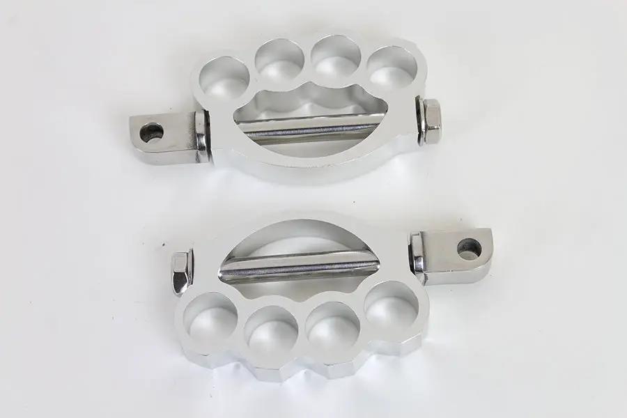 Wyatt Gatling P17-6445C Chrome Knuckle Footpeg Set for Harley-Davidson Motorcycles by Wyatt Gatling