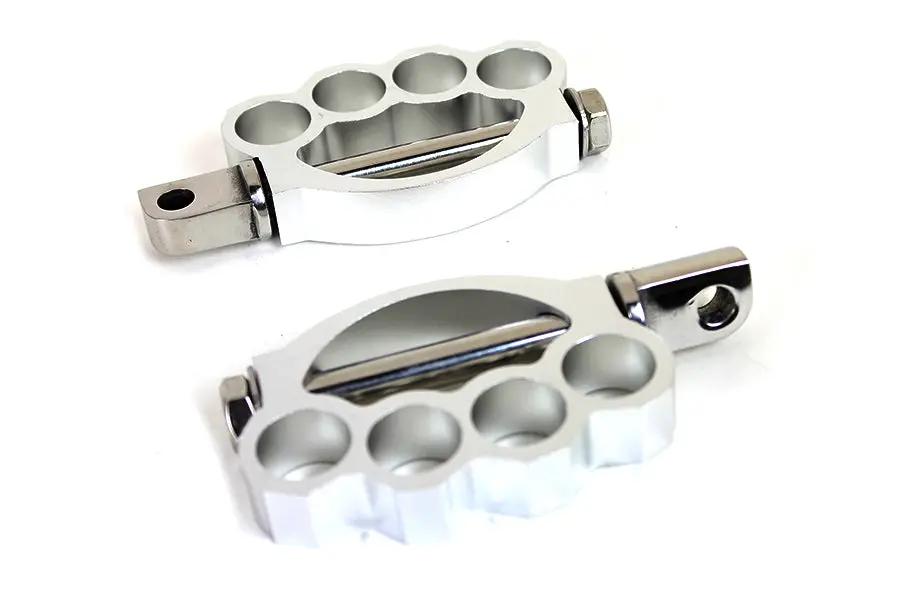Wyatt Gatling P17-6445C Chrome Knuckle Footpeg Set for Harley-Davidson Motorcycles by Wyatt Gatling