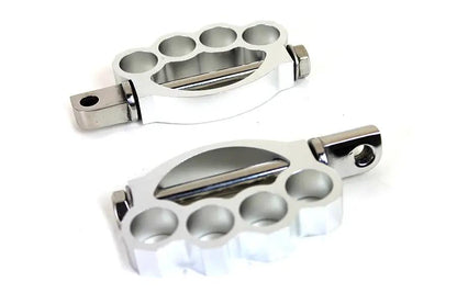 Wyatt Gatling P17-6445C Chrome Knuckle Footpeg Set for Harley-Davidson Motorcycles by Wyatt Gatling
