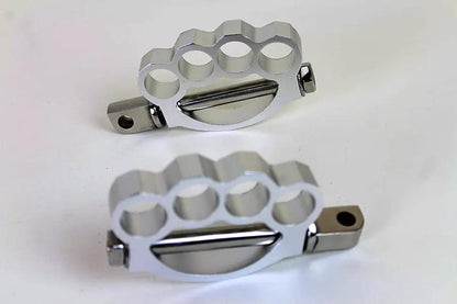 Wyatt Gatling P17-6445C Chrome Knuckle Footpeg Set for Harley-Davidson Motorcycles by Wyatt Gatling