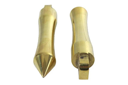 V-Twin 27-0775 Solid Brass Pirate Spike Footpeg Set – 6 Inch Motorcycle Footpegs for Custom Bikes by V-Twin
