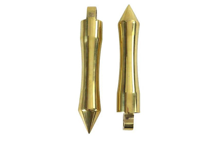 V-Twin 27-0775 Solid Brass Pirate Spike Footpeg Set – 6 Inch Motorcycle Footpegs for Custom Bikes by V-Twin