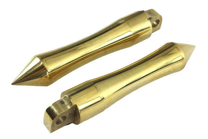 V-Twin 27-0775 Solid Brass Pirate Spike Footpeg Set – 6 Inch Motorcycle Footpegs for Custom Bikes by V-Twin