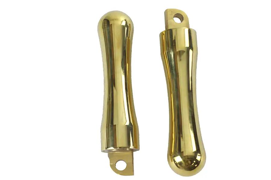 Wyatt Gatling Brass Contour Footpeg Set - 6 Inch with Mounting Hardware by Wyatt Gatling