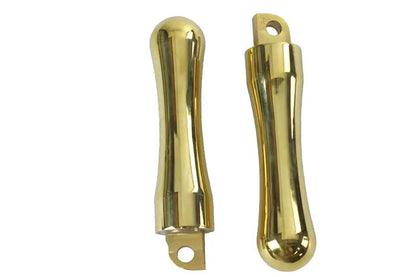 Wyatt Gatling Brass Contour Footpeg Set - 6 Inch with Mounting Hardware by Wyatt Gatling