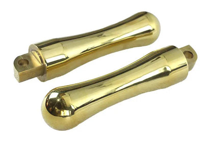 Wyatt Gatling Brass Contour Footpeg Set - 6 Inch with Mounting Hardware by Wyatt Gatling