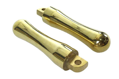 Wyatt Gatling Brass Contour Footpeg Set - 6 Inch with Mounting Hardware by Wyatt Gatling