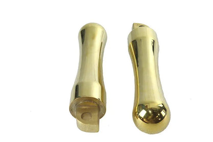 Wyatt Gatling Brass Contour Footpeg Set - 6 Inch with Mounting Hardware by Wyatt Gatling