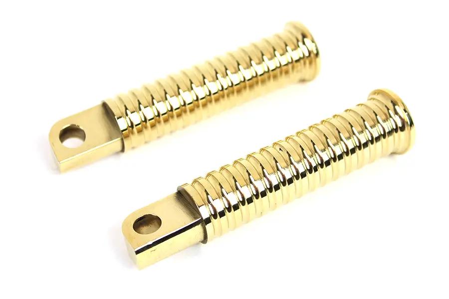 Wyatt Gatling P17-6446BR Ribbed Style Extended Footpeg Set by Wyatt Gatling