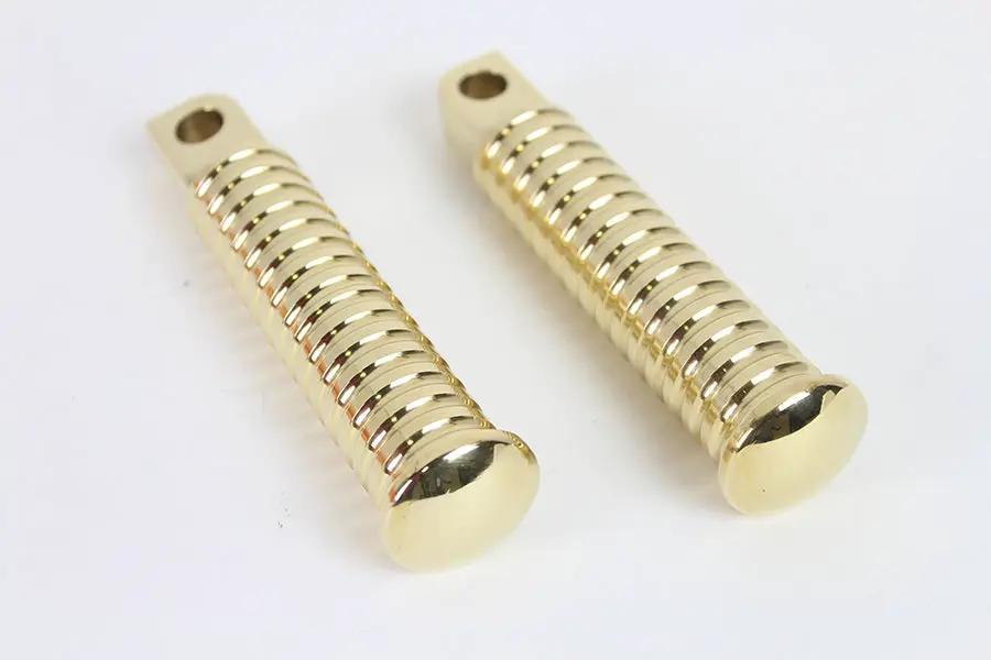 Wyatt Gatling P17-6446BR Ribbed Style Extended Footpeg Set by Wyatt Gatling