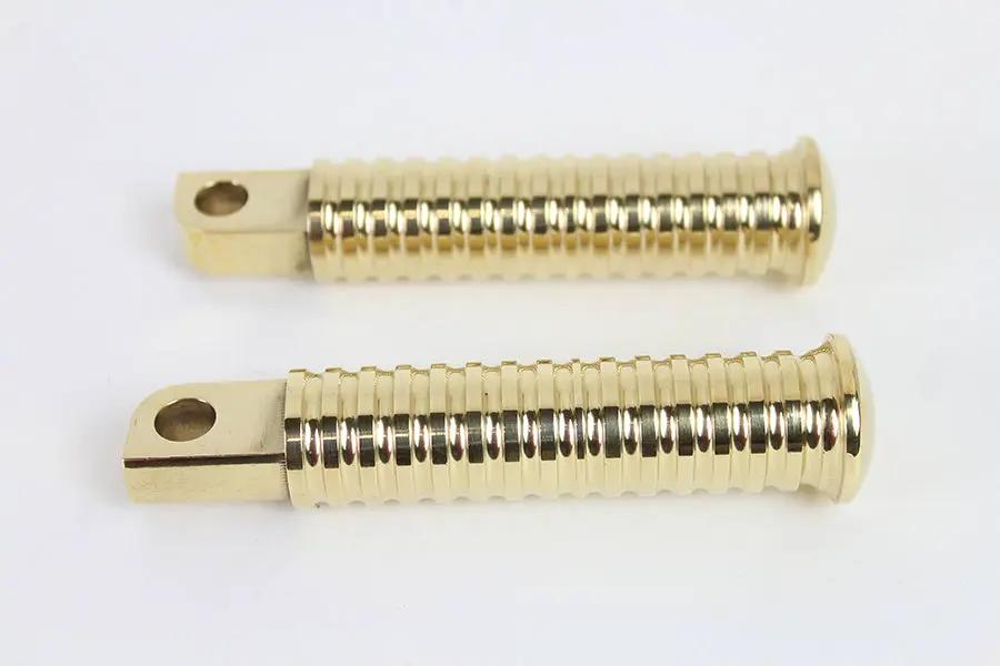 Wyatt Gatling P17-6446BR Ribbed Style Extended Footpeg Set by Wyatt Gatling