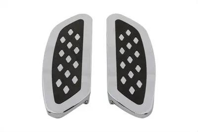 Wyatt Gatling Driver Footboard Set Chrome with Diamond Design for Harley Davidson FLT 1980-1989 by Wyatt Gatling